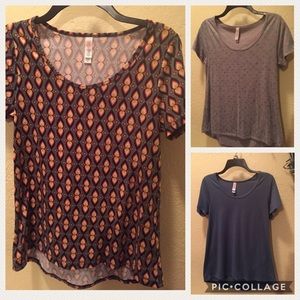 Lot of 3 LuLaRoe XS Classic Tees